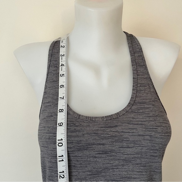 Lululemon Cool Racerback Extra Long Wee Are From Space Coal Fossil Gray Stripe 6 - Picture 6 of 15